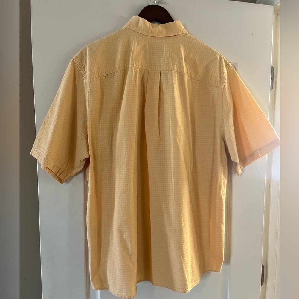 Eddie Bauer Light Yellow Short Sleeve Cotton Dress Shirt Men’s XL - Picture 3 of 14